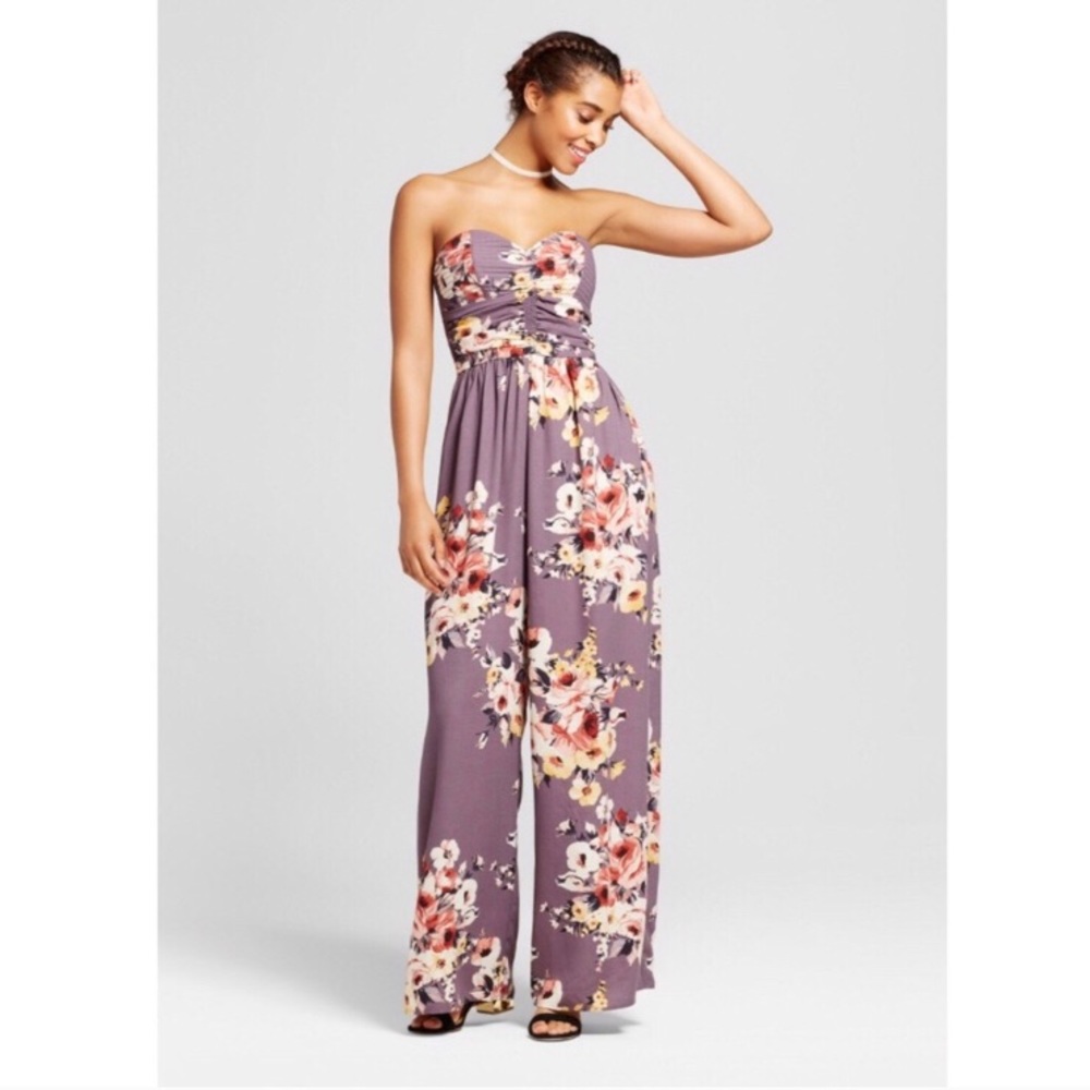 Lavender floral jumpsuit